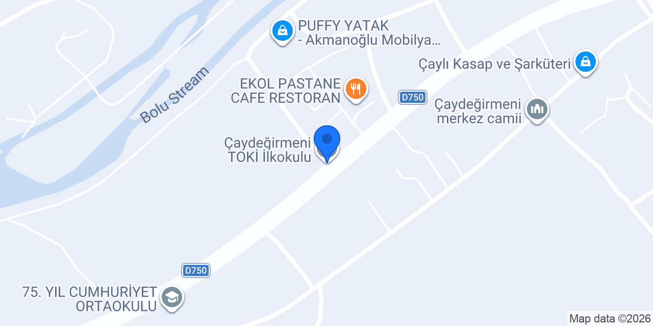 Çaydeğirmeni TOKİ İlkokulu konumu