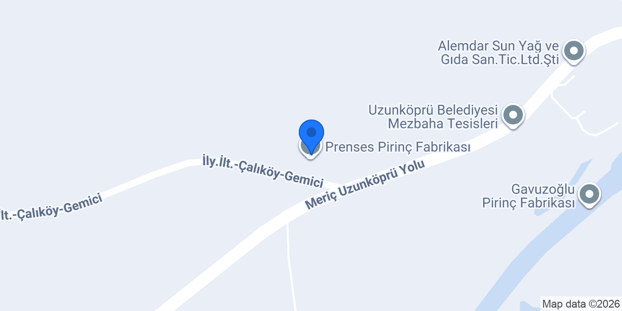 Prenses Pirinç Fabrikası konumu