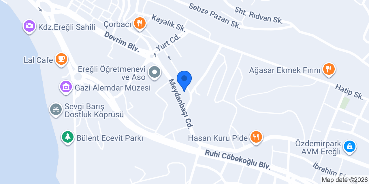 Dünya AVM - Ereğli Şubesi konumu