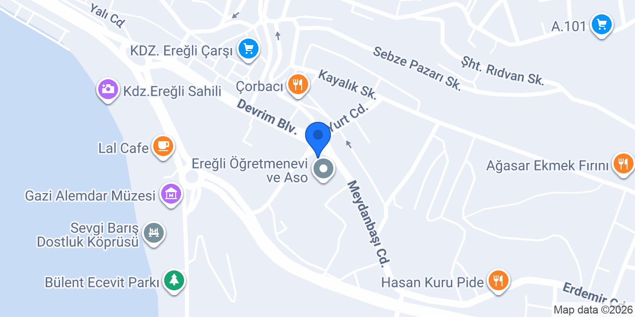 Özel Ereğli Sürücü Kursu konumu