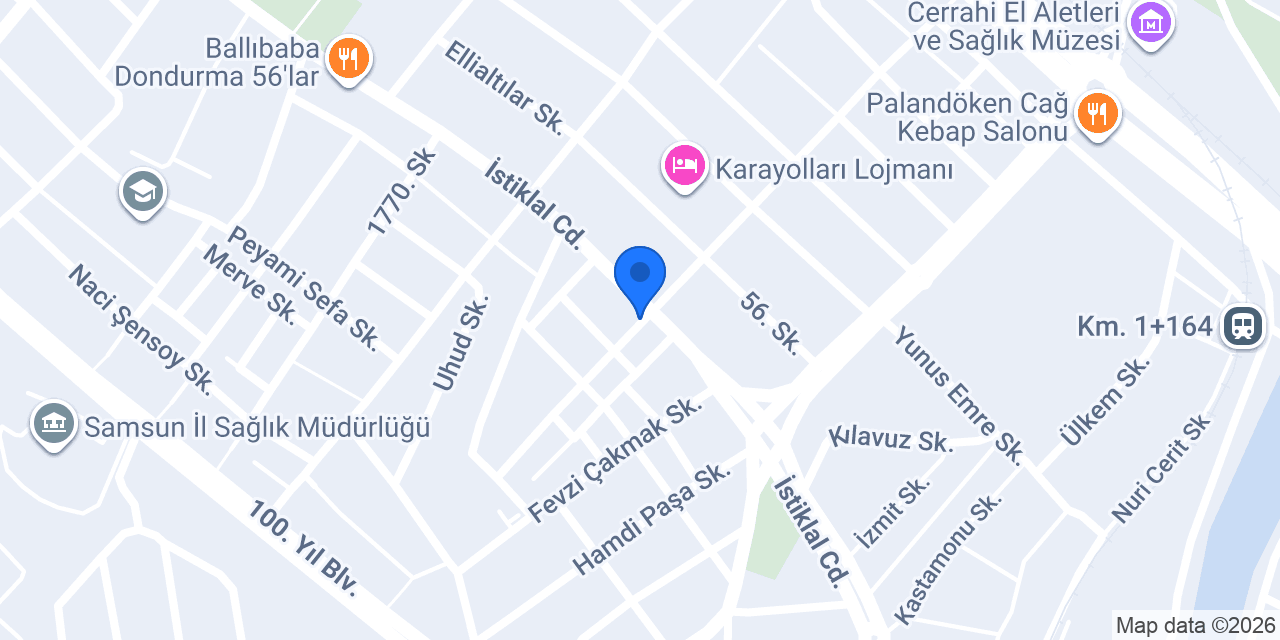 Diş Hekimi Samsun konumu