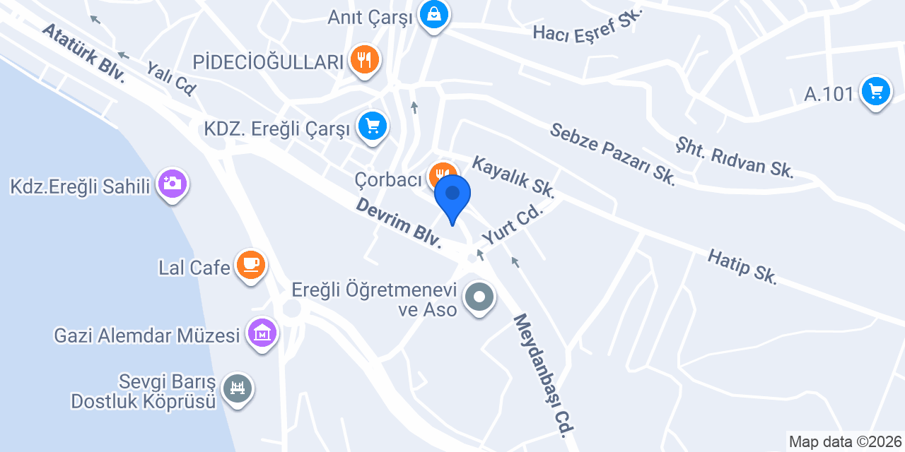 Ptt - Karadeniz Ereğli Şb. konumu