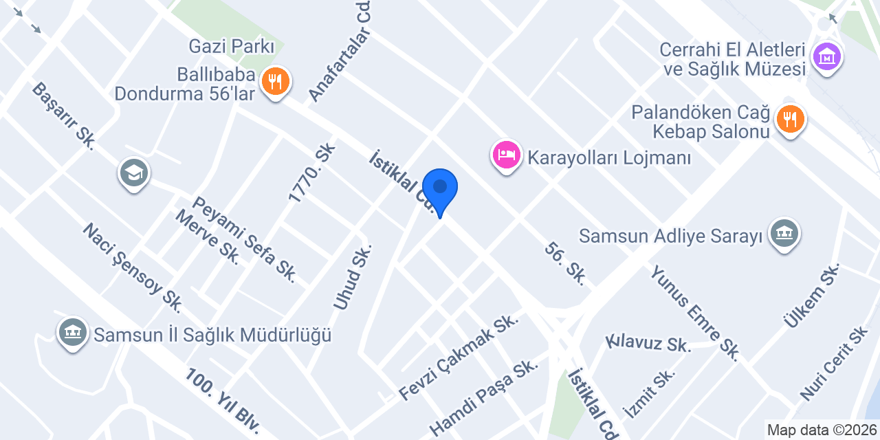 Samsun Avukat | Av. MİNE YALÇIN AKKUŞ konumu