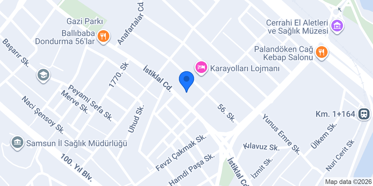 Özel PsikoSamsun Aile Danışma Merkezi konumu