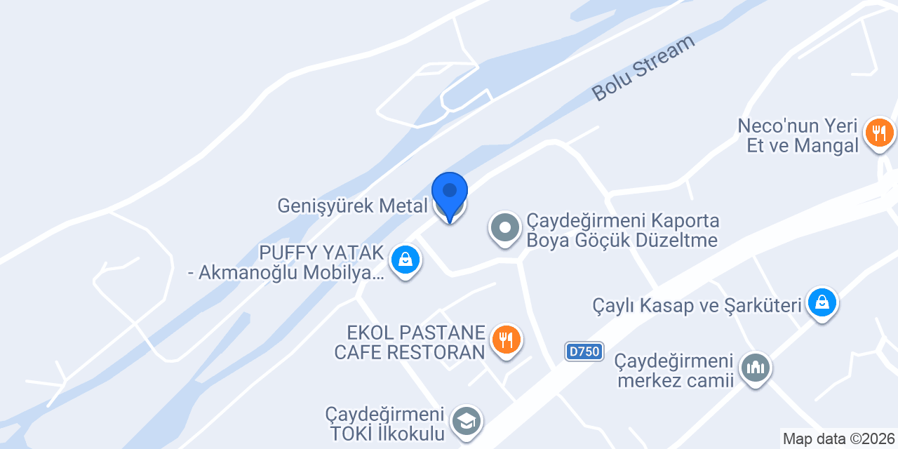 Genişyürek Metal konumu