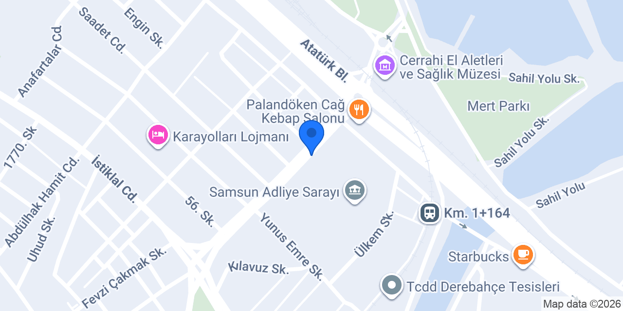 Samsun Baro Başkanlığı konumu