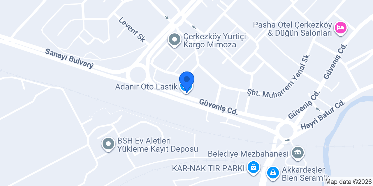 Adanır Oto Lastik konumu