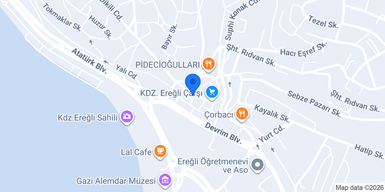 Kuveyt Türk Ereğli Şubesi konumu