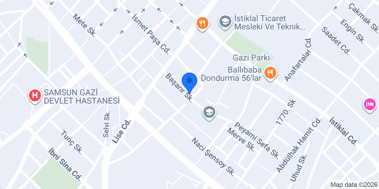Samsun Web Tasarım konumu