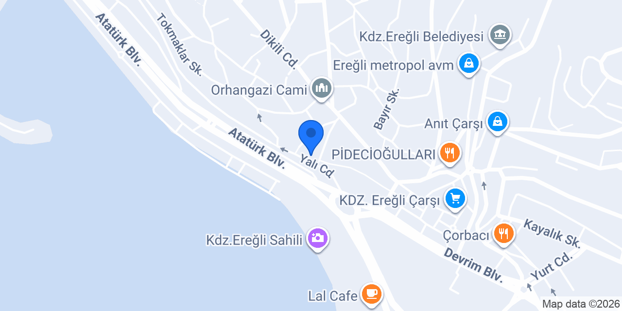 TEB Karadeniz Ereğli Şubesi konumu