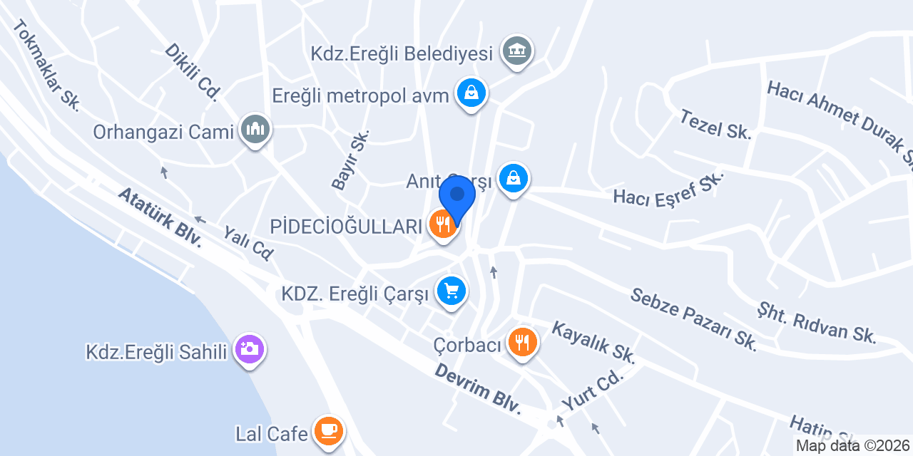 Cadde Katık Ereğli konumu