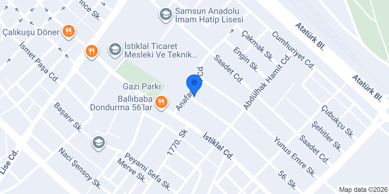 SAMSUN EMLAK CENTER konumu