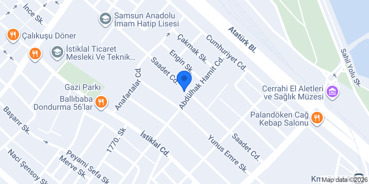 Yaprak Kitapevi konumu