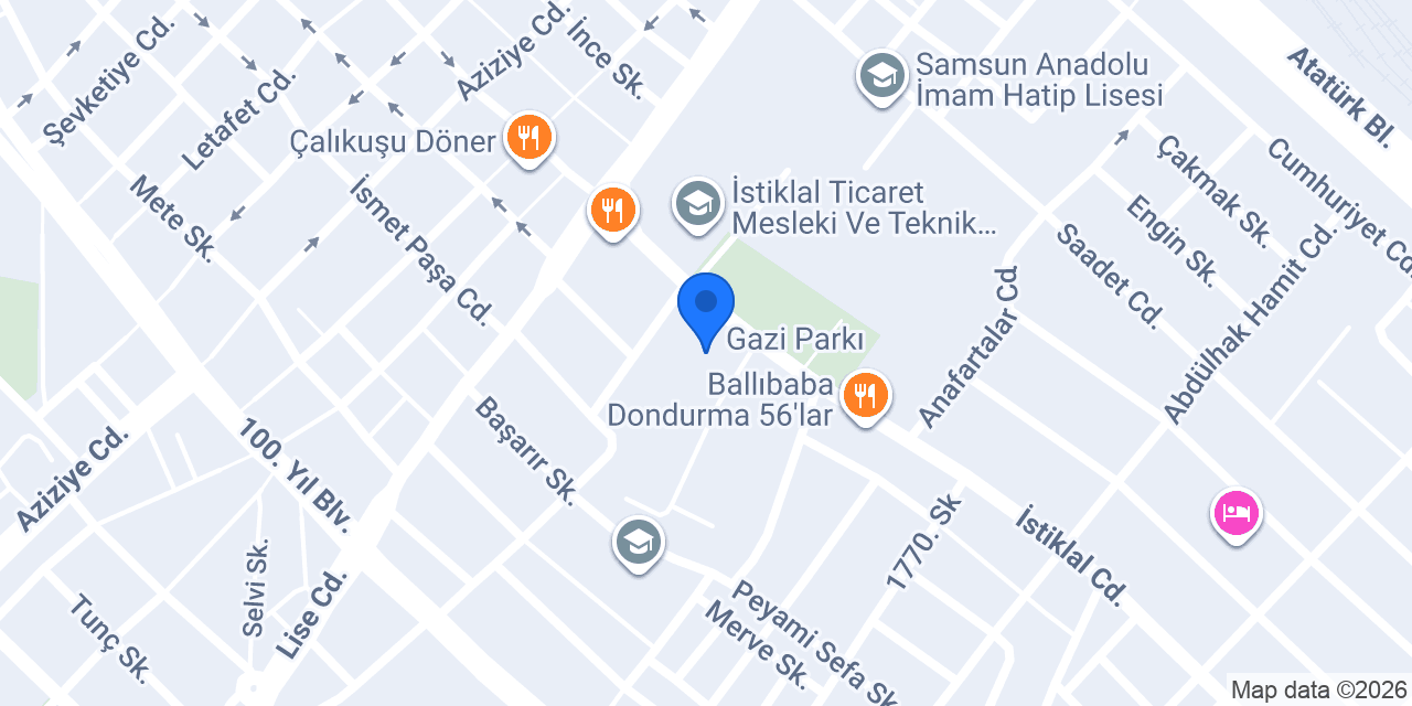 DSİ 7.BÖLGE MÜDÜRLÜĞÜ SAMSUN konumu