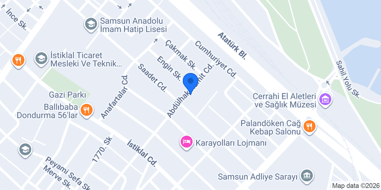 Samsun İl Tarım ve Orman Müdürlüğü konumu
