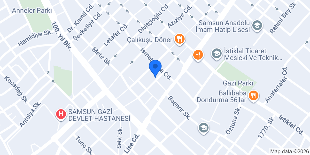 Elektrik Samsun Elektrikçi konumu