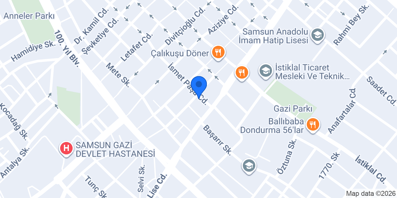 Samsun Mavi Karadeniz İlaçlama konumu