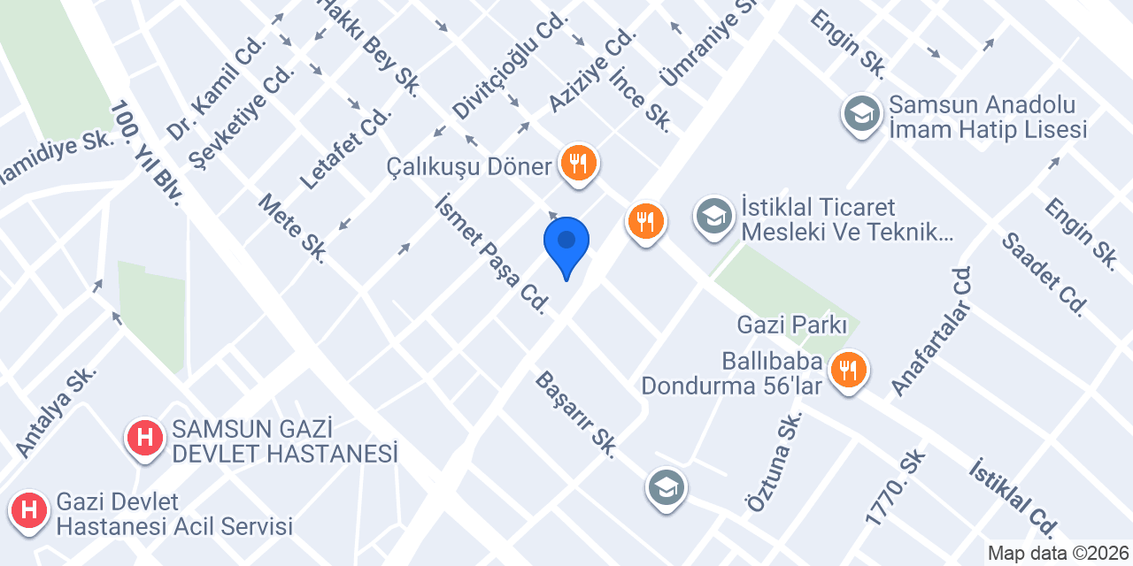 Boyacı Samsun Murat Usta konumu