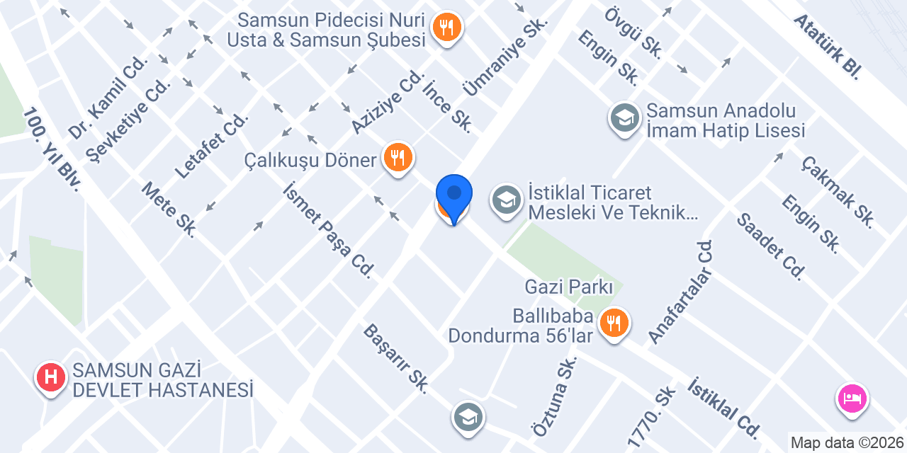 Evcim Pastanesi konumu