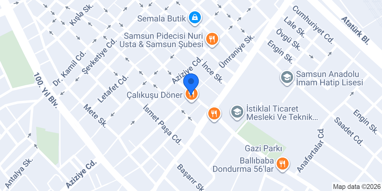 Ünlüoğlu Baklava konumu