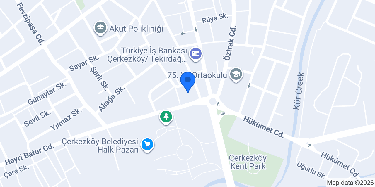 MAVİ HALI ÇERKEZKÖY konumu