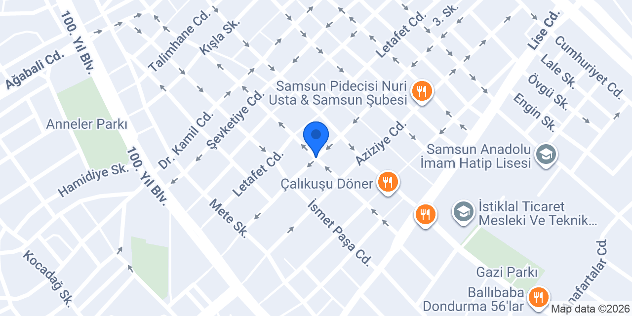 Kuaför Hasibe Samsun konumu