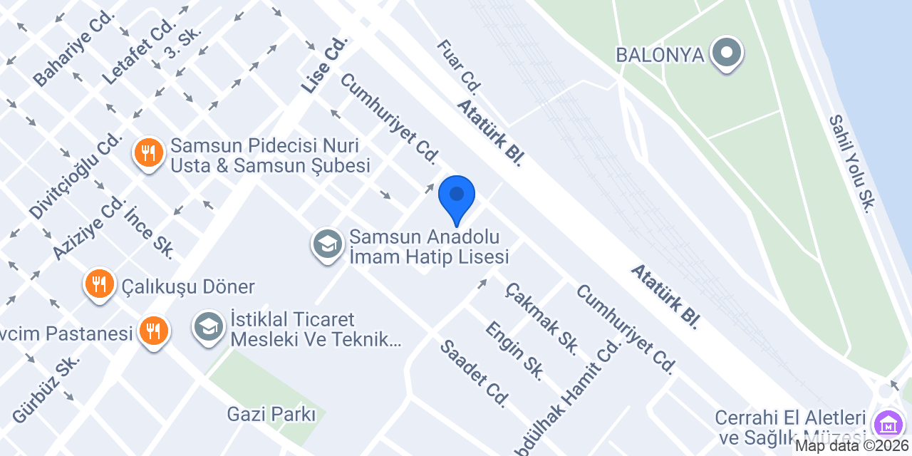 Samsun doğa İlaçlama konumu