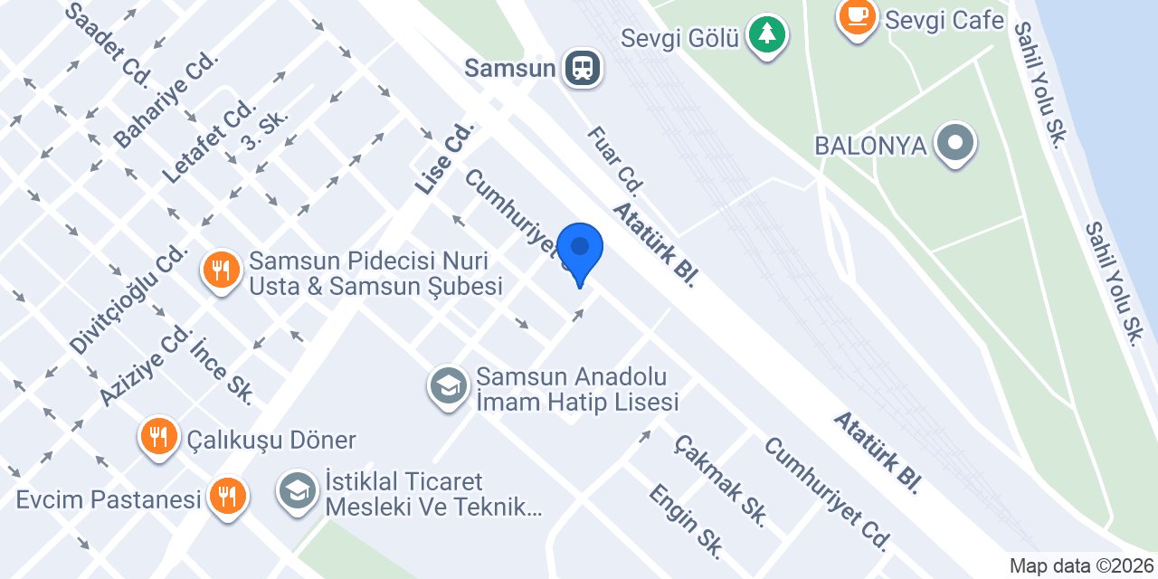 Bafra Kırtasiye konumu