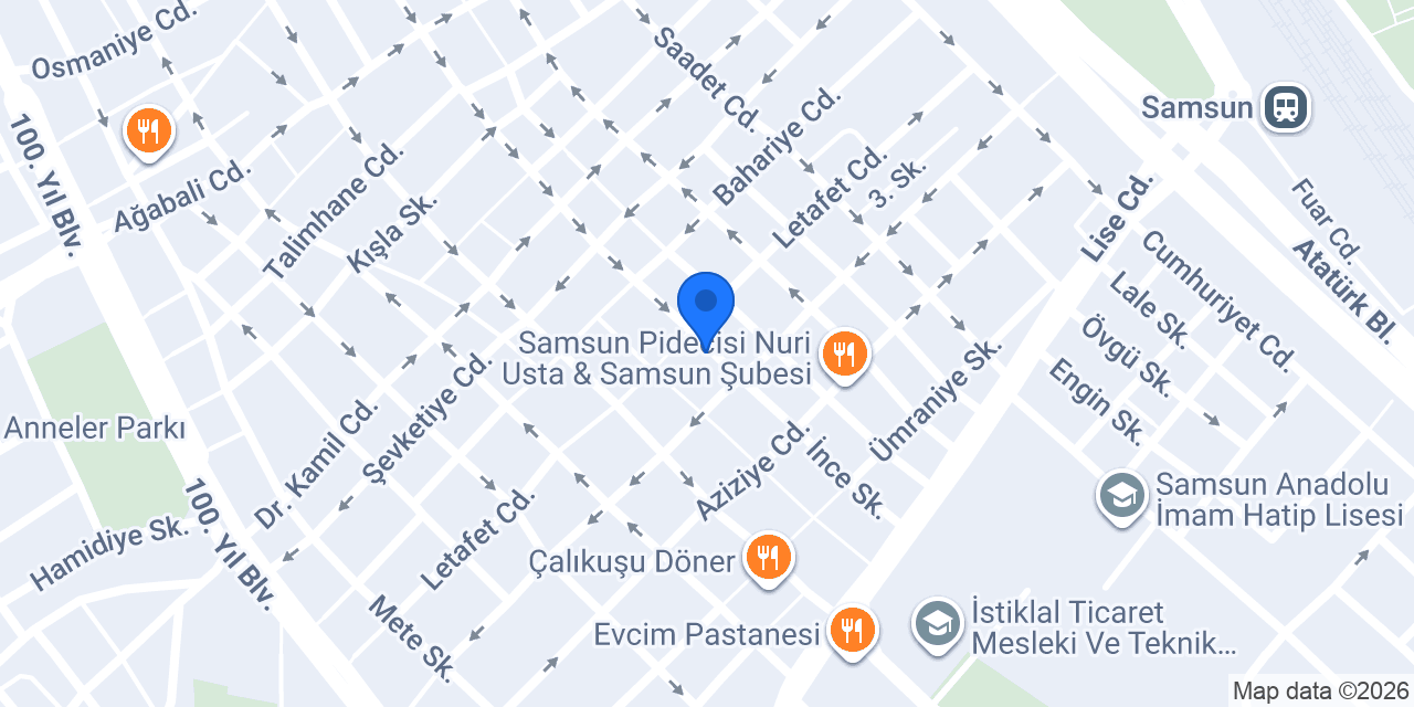 Ekol Çiçekçilik Samsun konumu