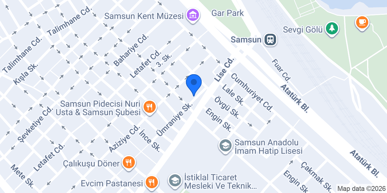 Asu Araç Kiralama Samsun konumu