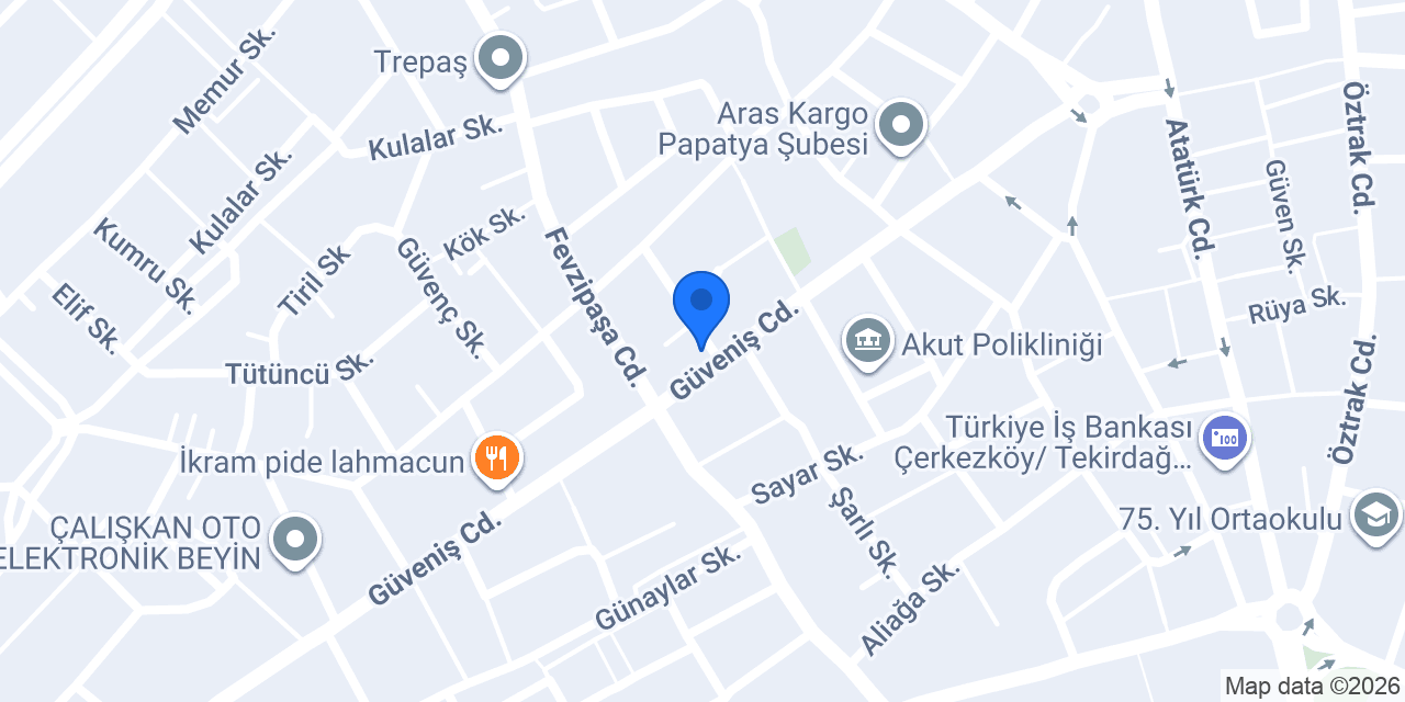 EDA ECZANESİ ÇERKEZKÖY konumu