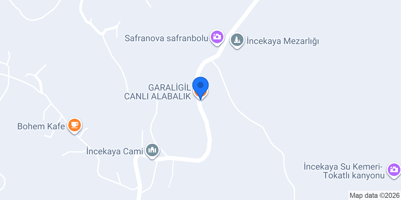 GARALİGİL CANLI ALABALIK konumu