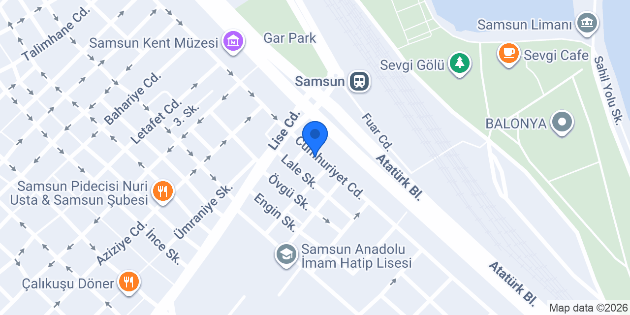 Çagdaş Faktoring A.Ş. Samsun Şubesi konumu