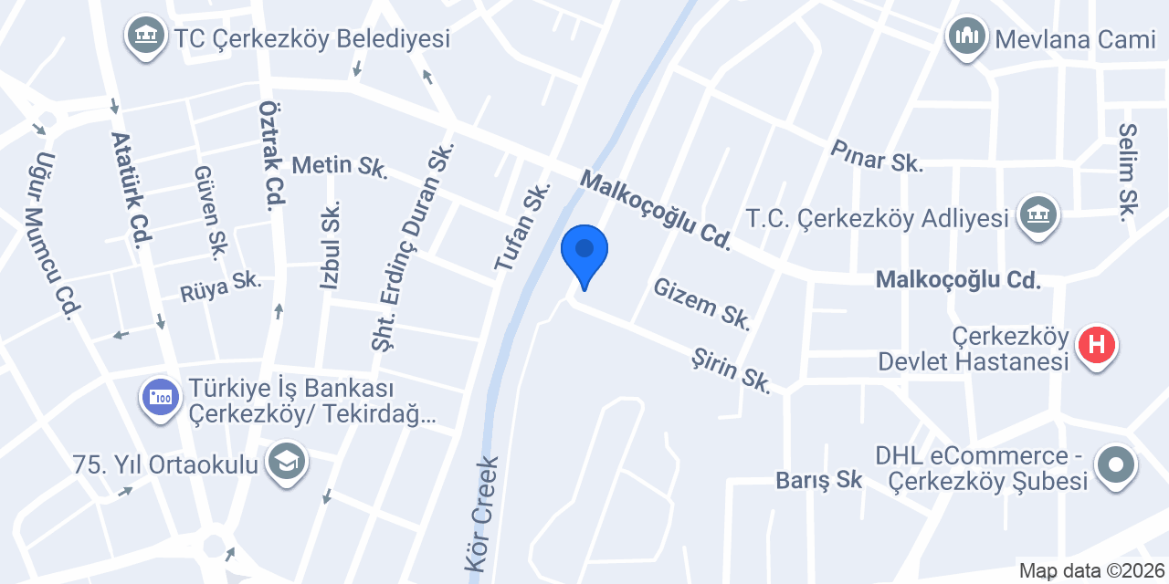 YAĞIZ TESİSAT konumu