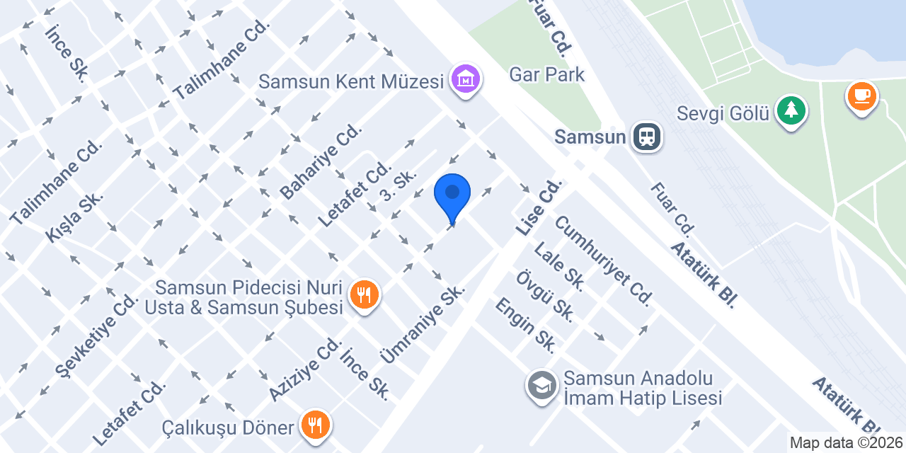 Samsun ADG İnşaat konumu
