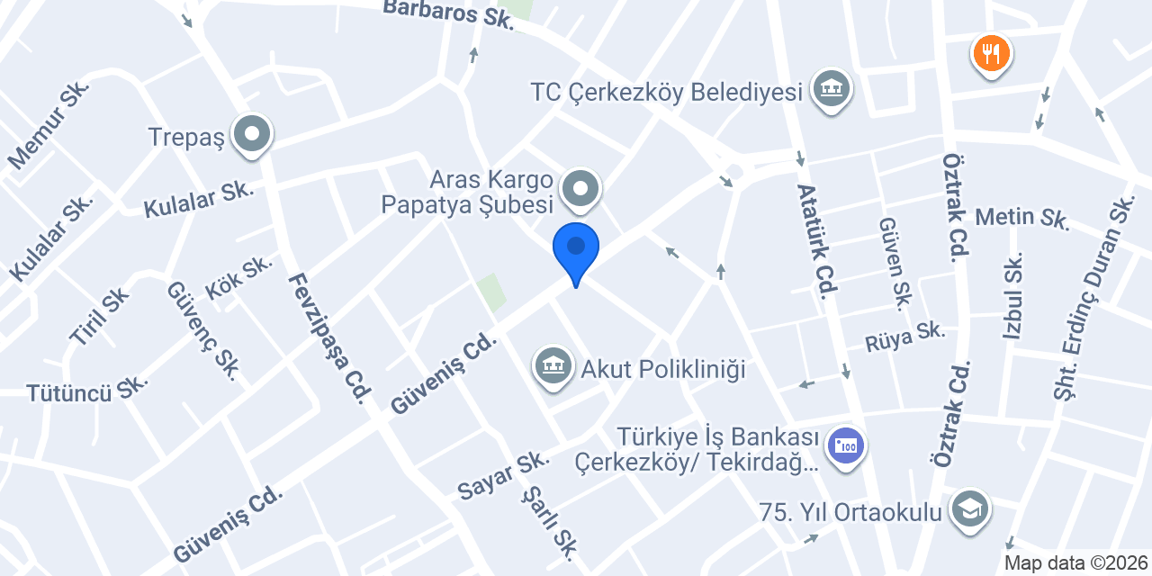 Nil Psikoteknik Çerkezköy konumu