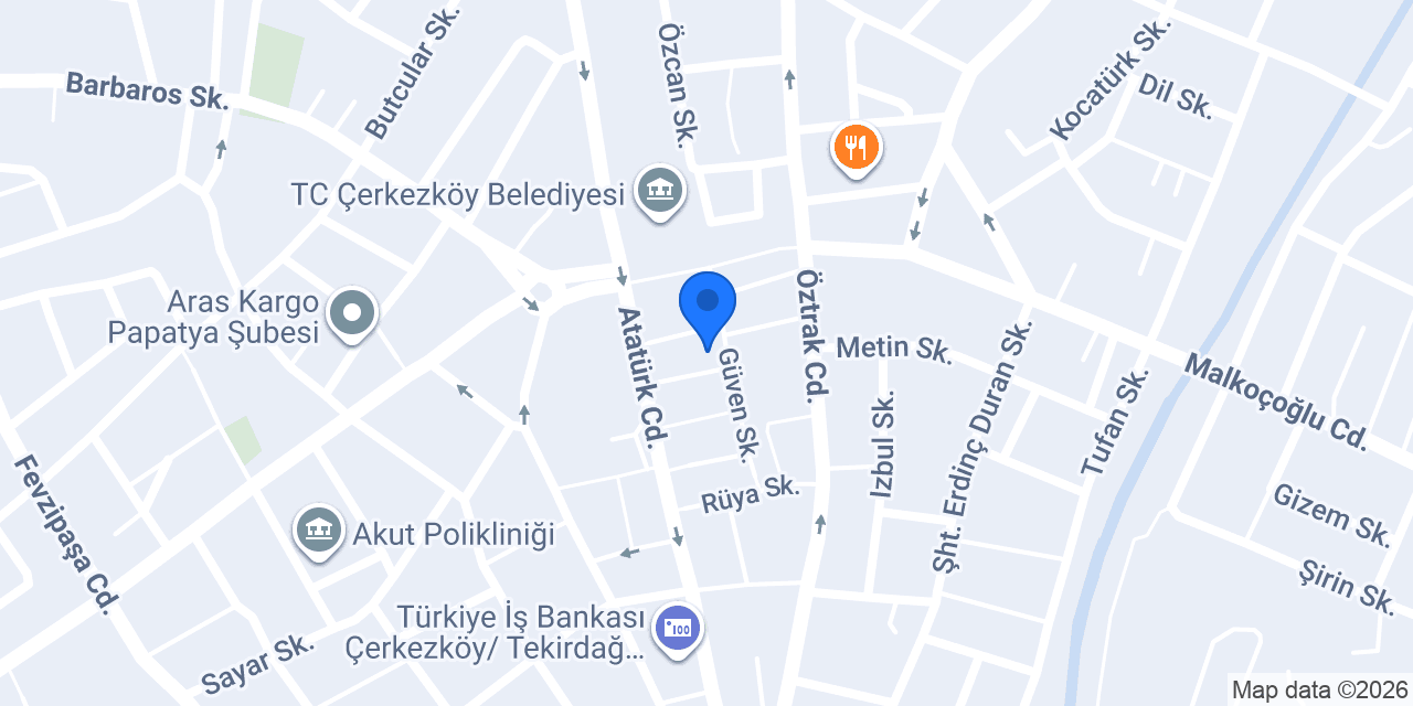 Şeren Döviz Tekirdağ Şubesi konumu