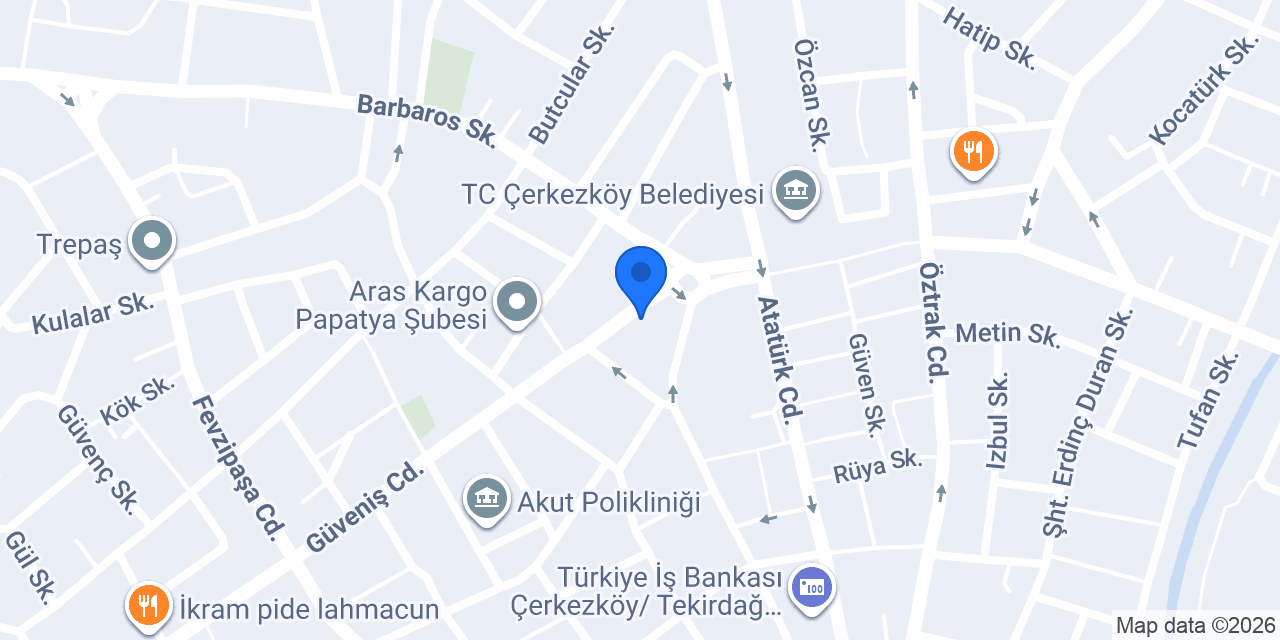 TOSTHANE ÇERKEZKÖY konumu