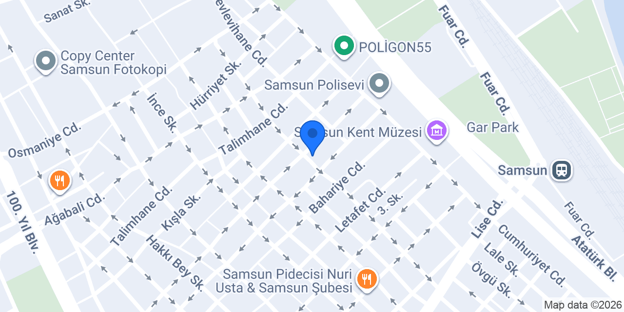 Şensoy Matbaa konumu