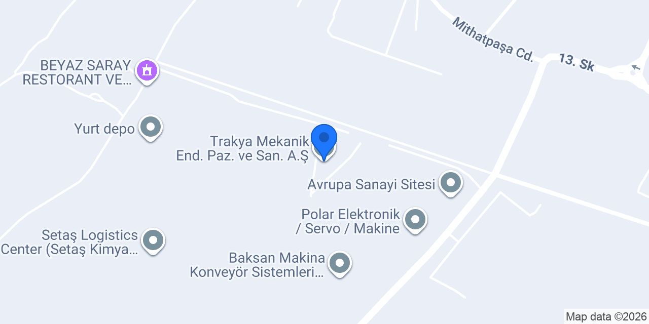 Trakya Mekanik End. Paz. ve San. A.Ş. konumu