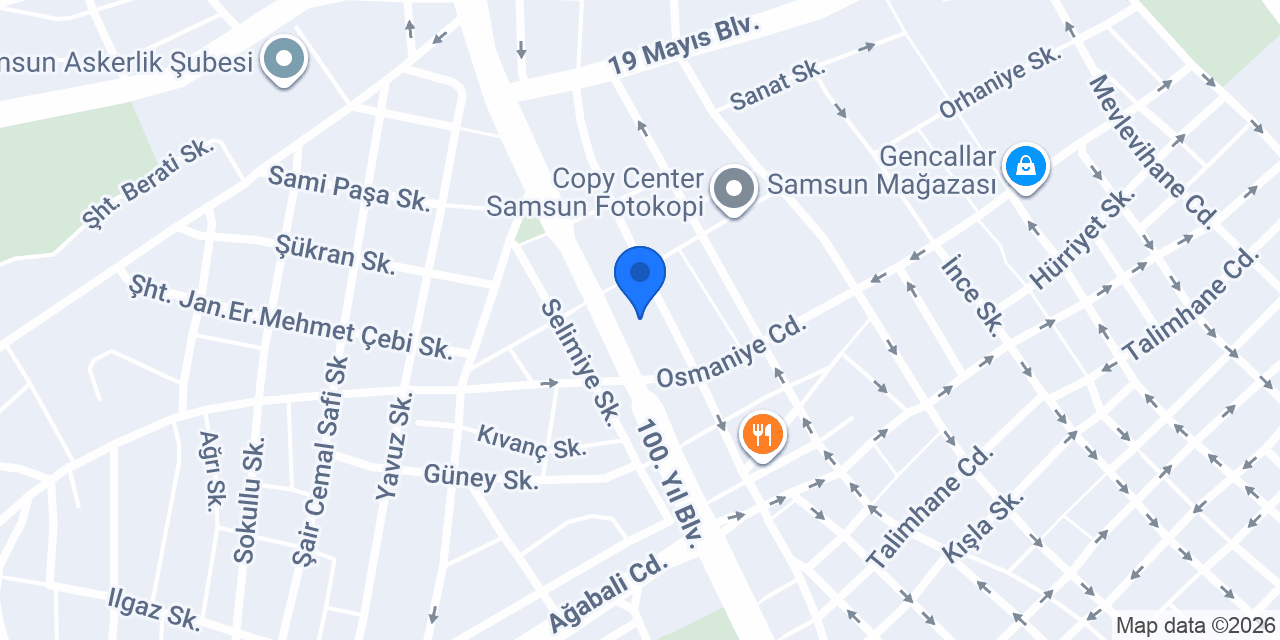 Samsun Hacettepe Ortopedi konumu