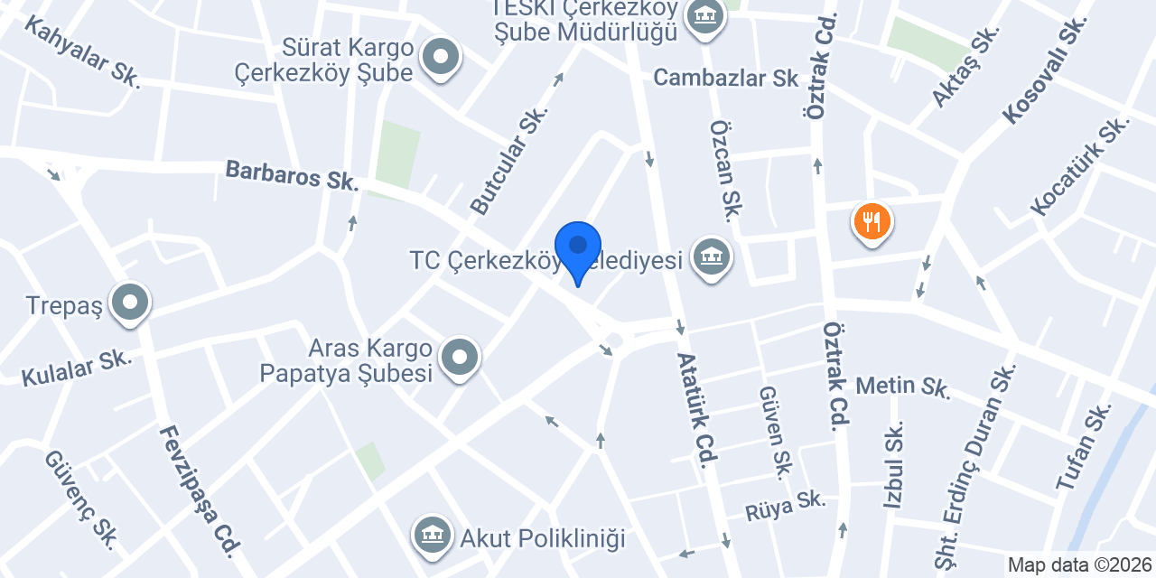 Çerkezköy Eczanesi konumu