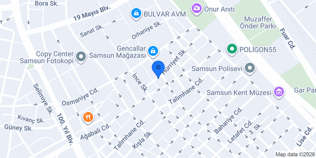 Samsun Çiçekçilik konumu