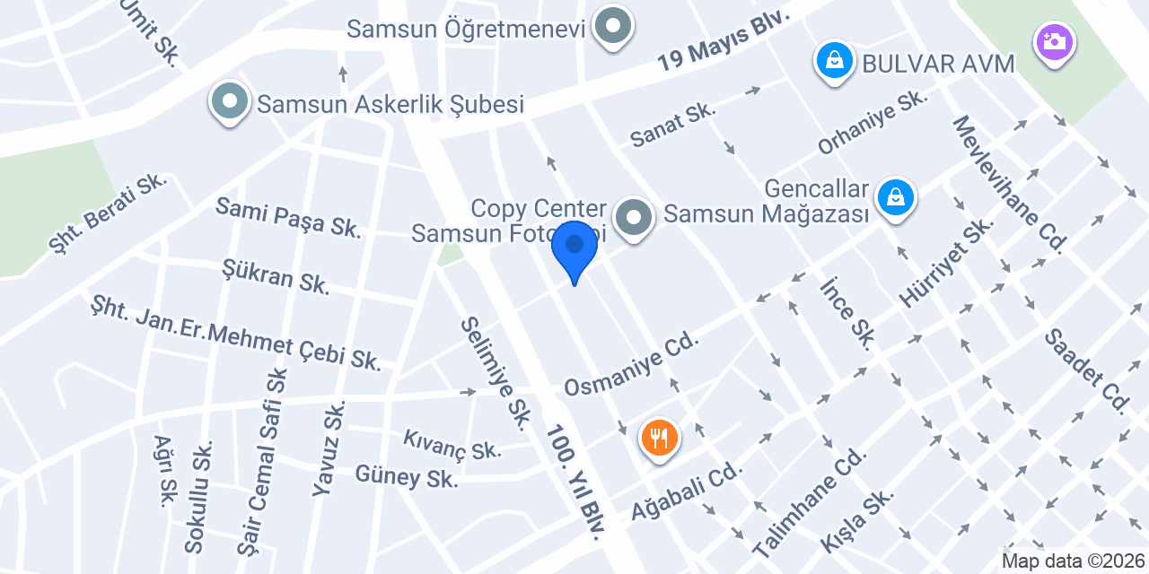 Ütopya Kitabevi Sahaf konumu