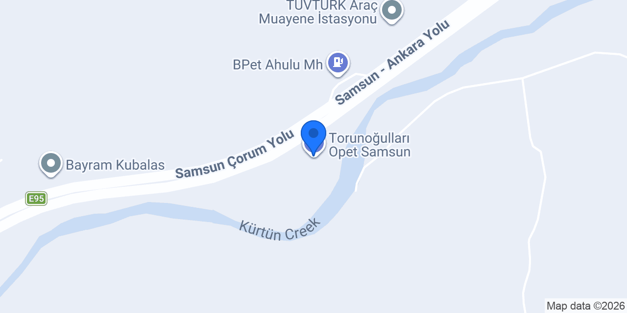 Torunoğulları Opet Samsun konumu