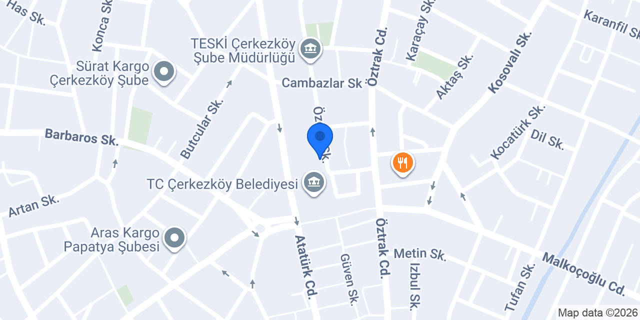 Çerkezköy 2.noterliği konumu
