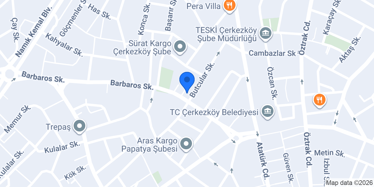 Çerkezköy çiçek evi konumu