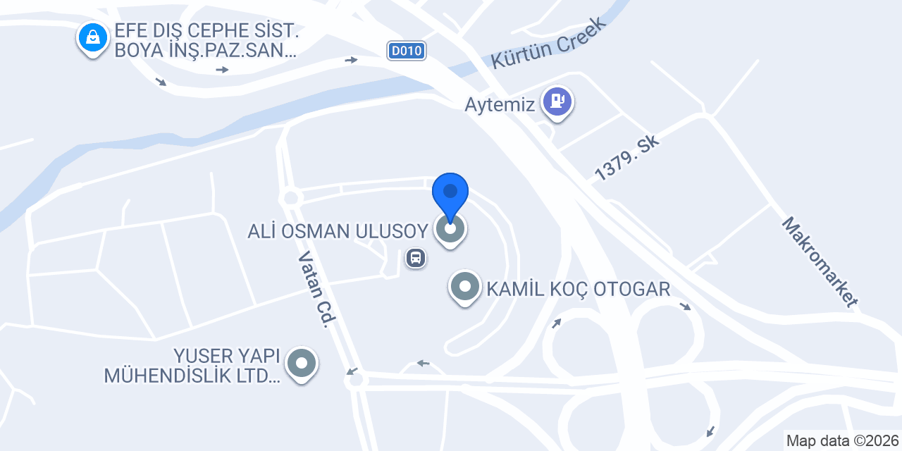 Samsun Otogar Taksi konumu