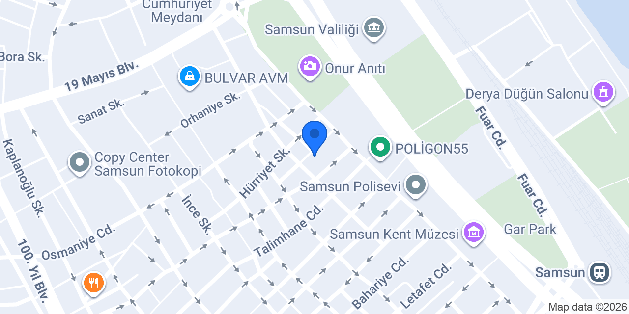 Samsun Paşa Hamamı Spa ve Masaj konumu