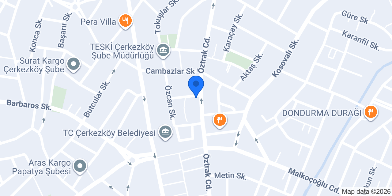 Hey Burger Çerkezköy konumu